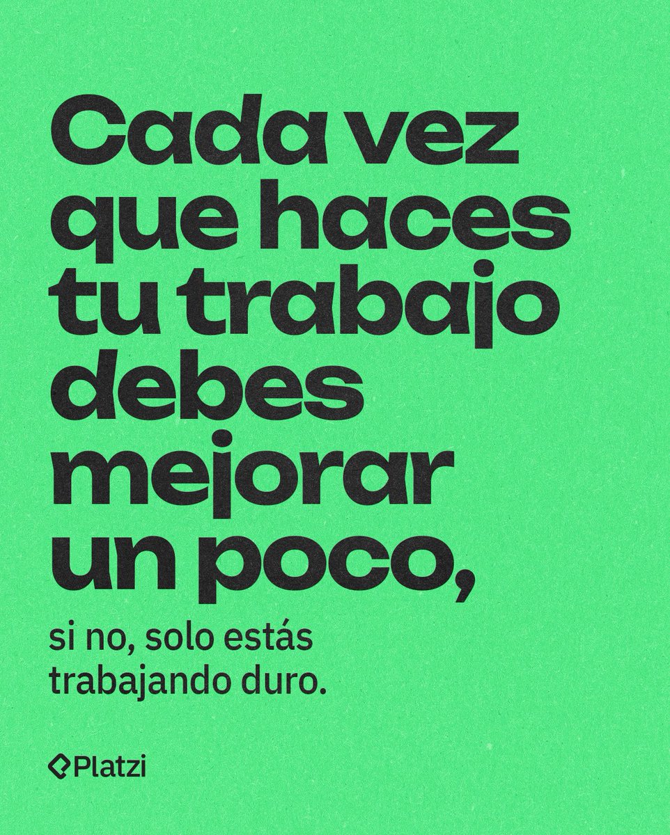 platzi's tweet image. Mejora un poco cada día en tu trabajo ❤️‍🔥