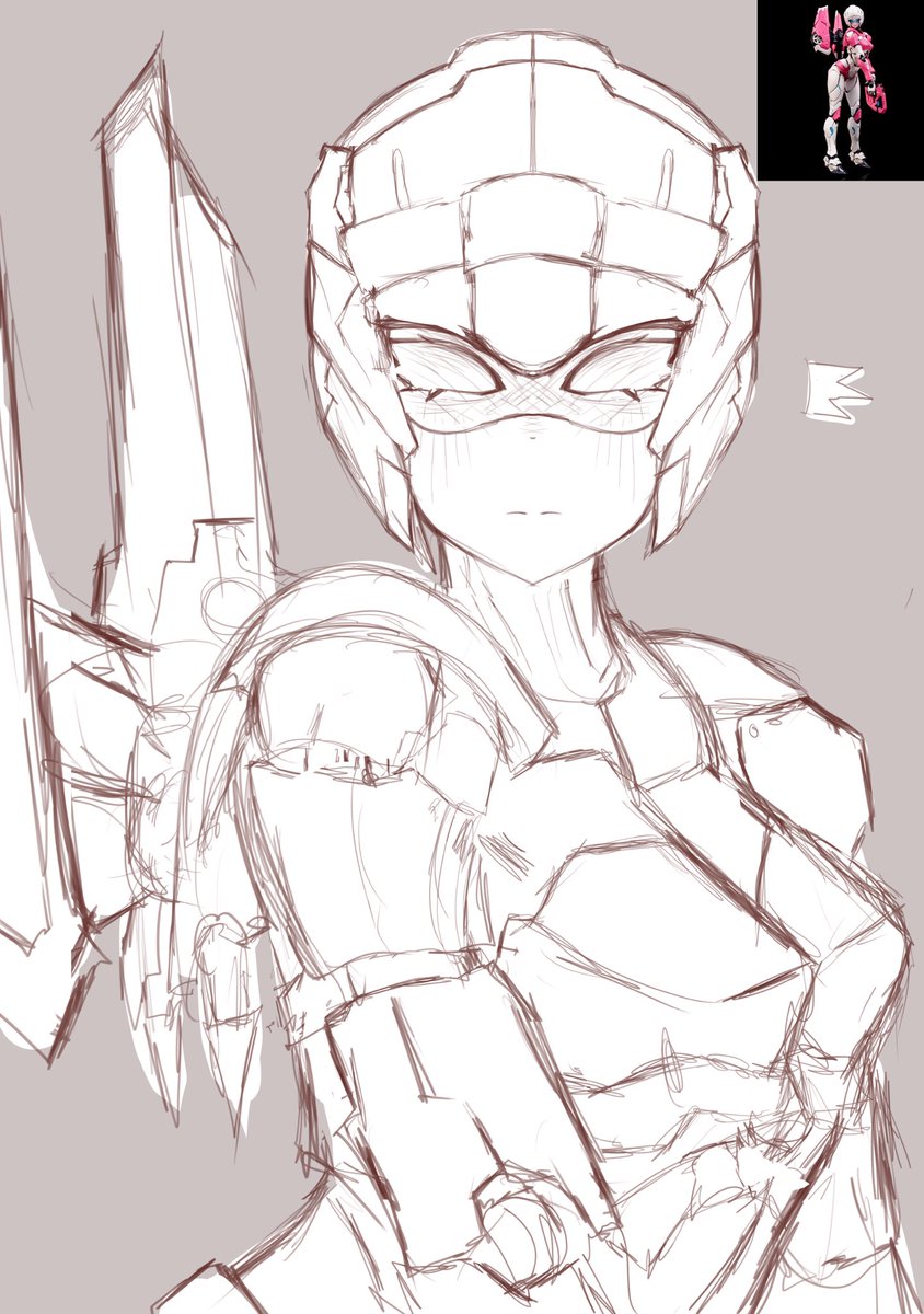 ladysubi's tweet image. i tried drawing Arcee 🥀 #Transformers