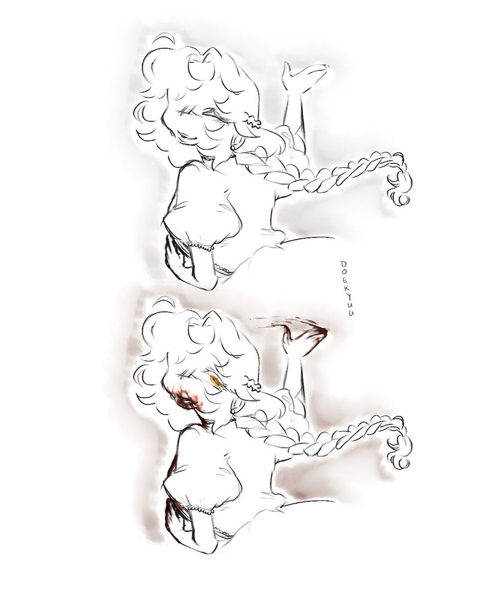 doekyuu_'s tweet image. Little Aimeé doodlez
Sorry, did I mention shes a cannibal yet?
