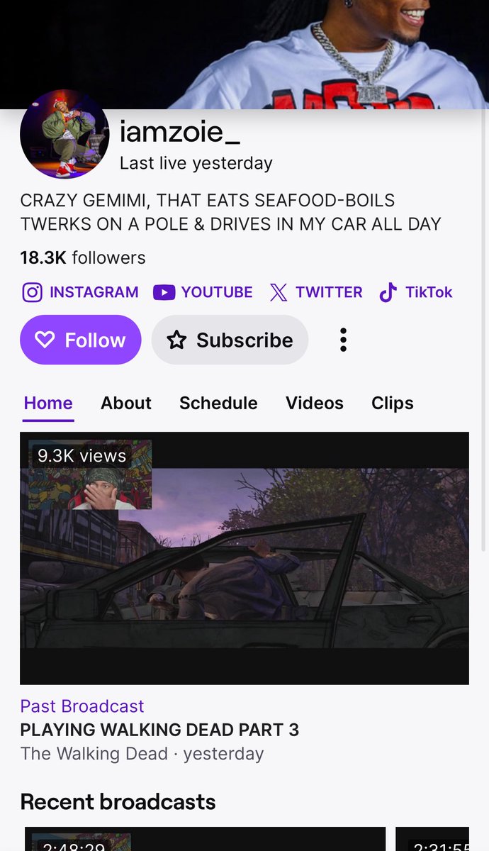 GotDamnZo's tweet image. It’s still bright outside let’s shoot for 10:00-10:30pm EST (Twitch/ Walking Dead EP4) don’t forget ya 🍃 💨 & edibles / drink