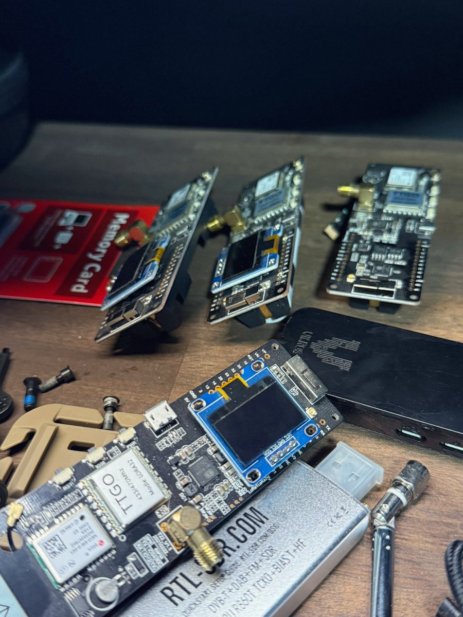 asynchronous_x's tweet image. also find me at DEF CON if you want a Meshtastic device (once I solder these and print the cases)