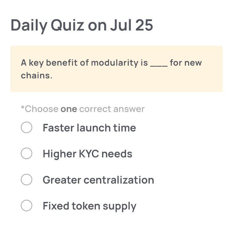 Xenea_io's tweet image. 🔍 Need a Hint for Today’s Quiz?
This design approach breaks the blockchain into components—making it quicker to build and deploy new networks.