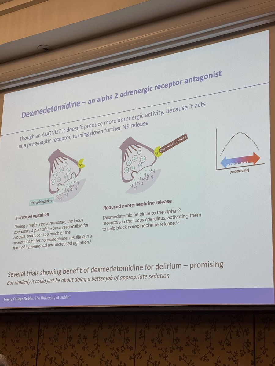One of the few drugs with favourable results in #delirium. Biologically plausible underpinning #declared25