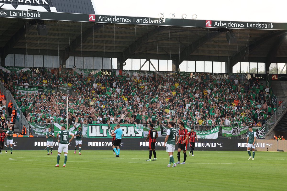 days_scottish's tweet image. Hibs fans at FC Midtjylland yesterday for their Europa League 2nd round tie