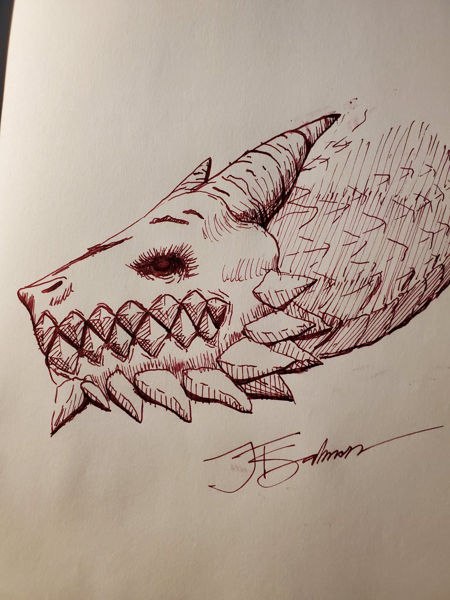 jt_salmon's tweet image. There are many different kinds of dragons across Permius. Some of the most feared are the southern mountain drakes. Their plated, stony skin makes them look as terrifying as they are powerful.

What are your favourite dragon designs?

#dragons #conceptart #sketch #epicfantasy