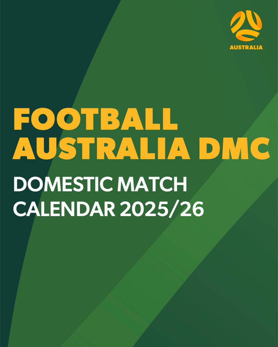 FootballAUS's tweet image. 🗓️⚽ Football Australia has released the Domestic Match Calendar for 2025/26, setting out key dates for elite men’s and women’s football competitions across the country, while outlining transfer and registration windows for the period 6 October 2025 – 5 October 2026.

📰 Find out…