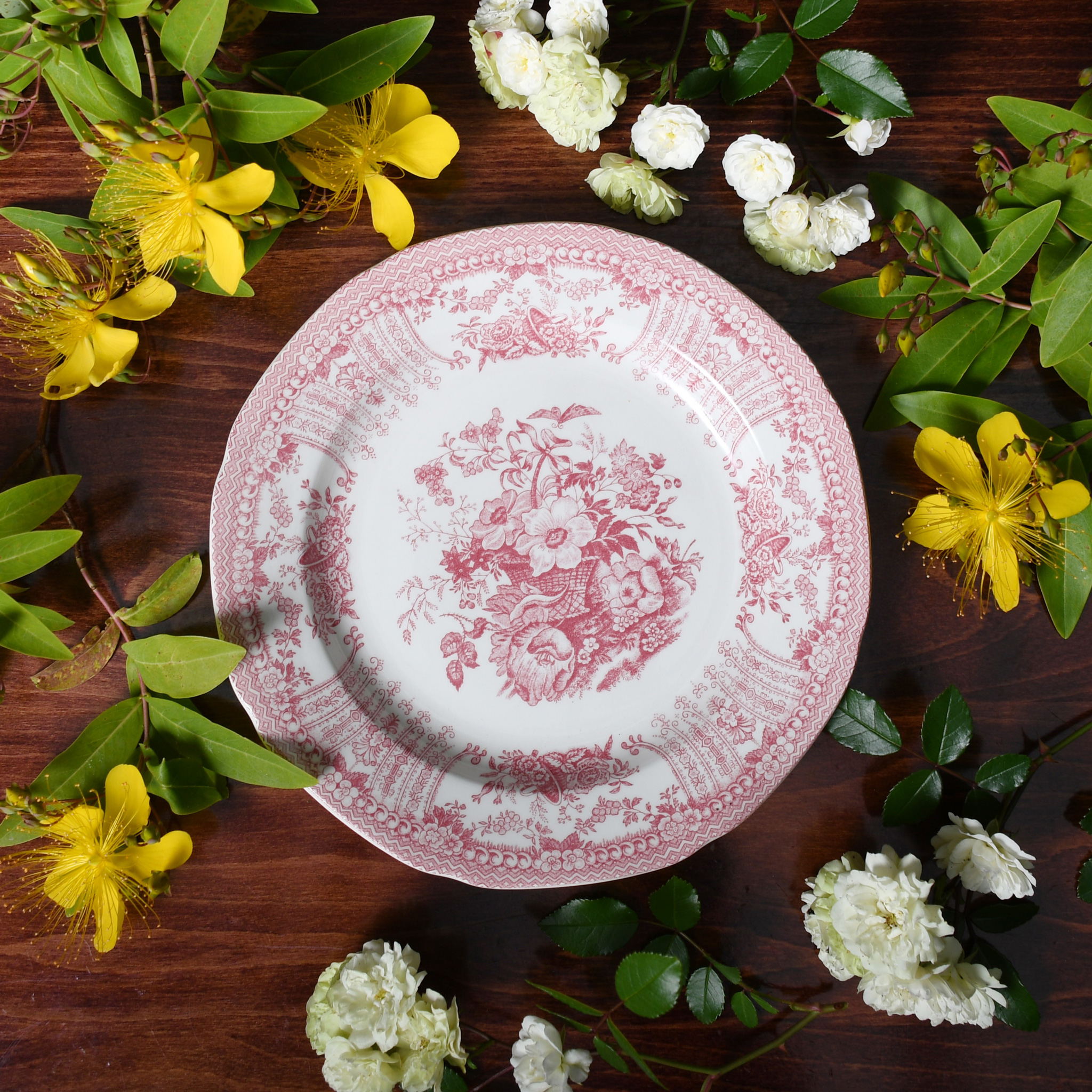 バーレイ フローラ カップ＆ソーサー プレート Burleigh Flora