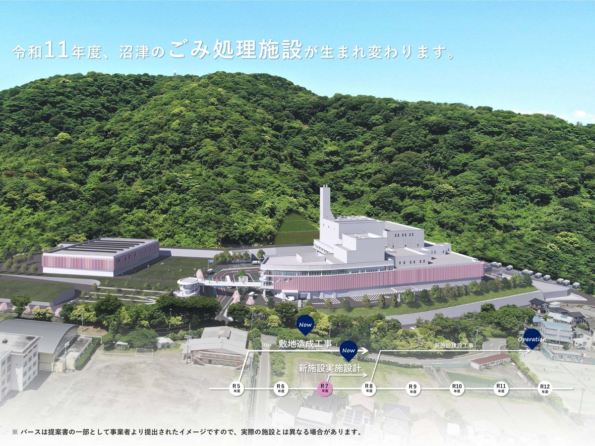 Numazu_city_PR's tweet image. ◤ ◥
🚧 沼津どぼくらぶ 🚧
◣ ◢
【新しいごみ処理施設の進捗状況(7月)】
造成工事では3Dプリンターを使った階段の設置が完了🙌
新施設の整備・運営を担う事業者と本契約が締結され、これから詳細な設計を進めていきます💪
city.numazu.shizuoka.jp/kurashi/sumai/…