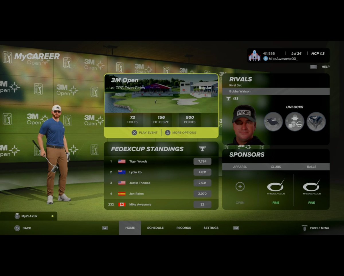 The_eAthletes's tweet image. 🔴 WE’RE LIVE – 3M OPEN BEGINS NOW!

⛳️ ePGA 3M OPEN at TPC Twin Cities Rds 1&amp;amp;2
🎇 Mike Awesome
📉 Looking for a strong opening round 

🎥 WATCH NOW: twitch.tv/eAthletes_
👀 Follow, Like, Share  🧢⛳

#ePGA #PGA2K23 #RookieSZN #Golf #eSports