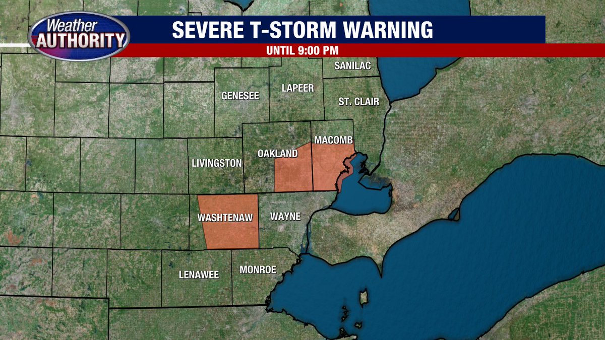 Latest WARNING..... SEVERE T-STORM WARNING for southern Macomb County until 8:45 PM.  STAY INDOORS!!!!!!  Gusty winds and heavy rainfall can be expected.