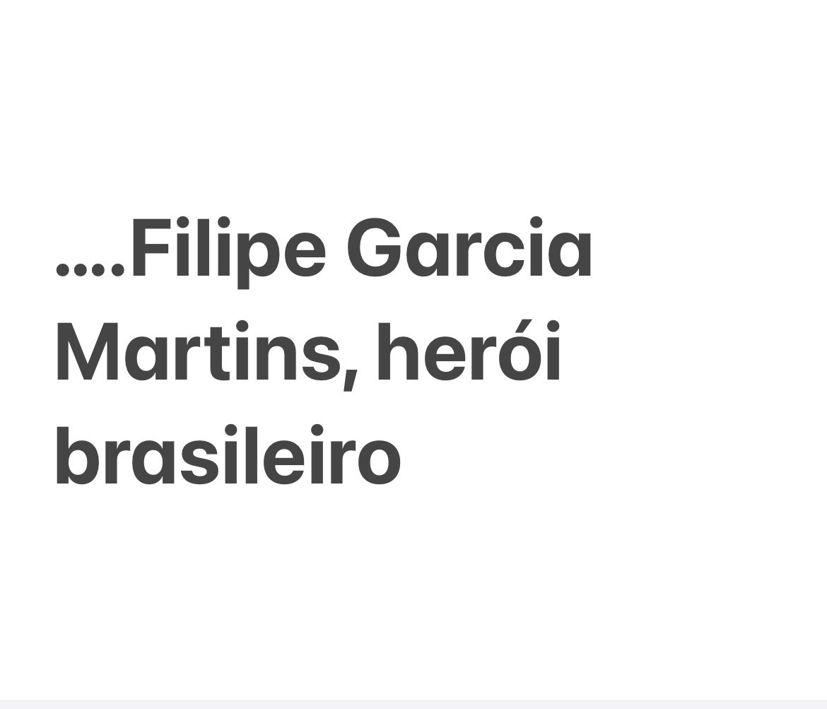 Um novo herói.
Meu respeito!
#FreeFilipe 🇧🇷