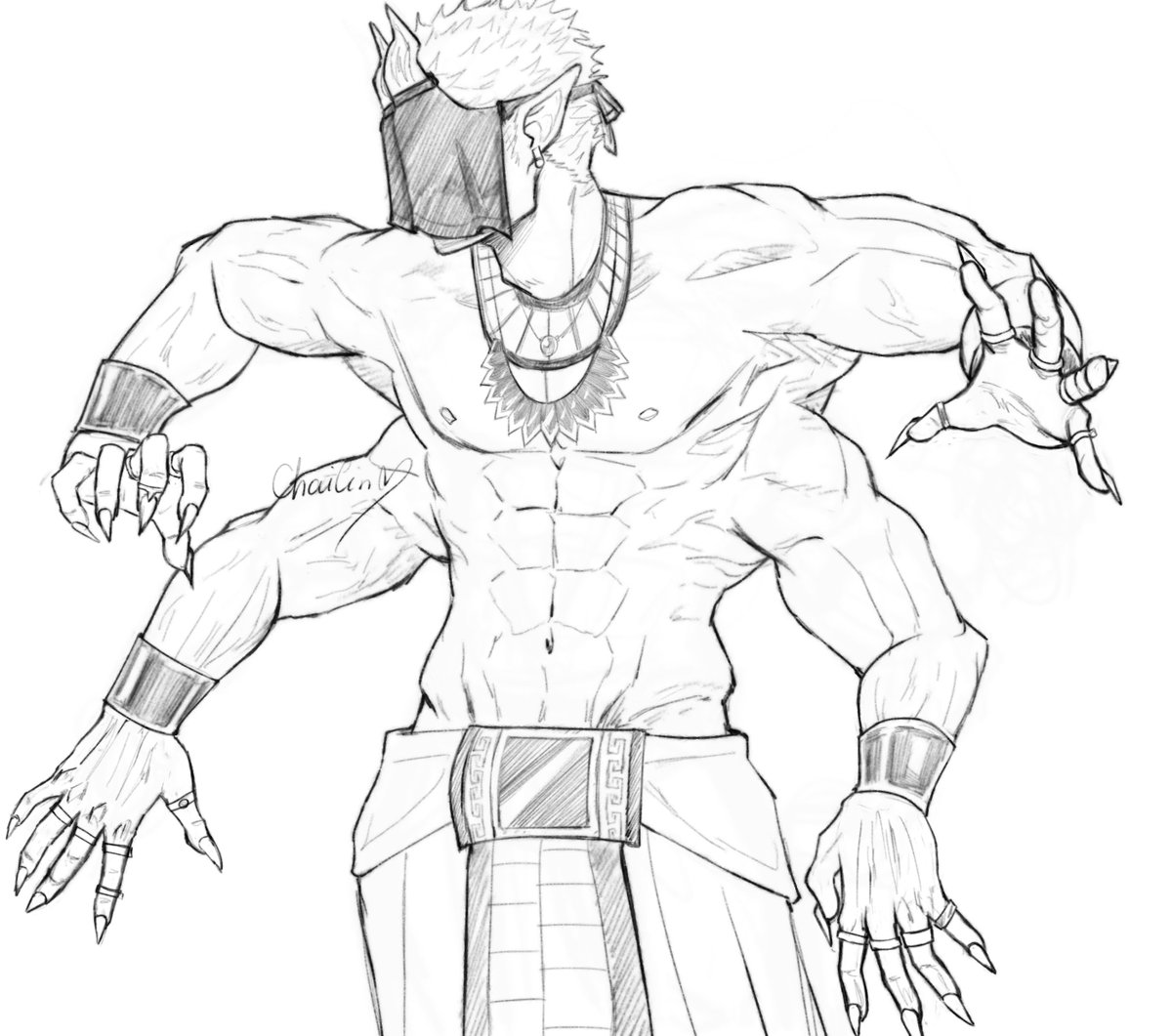 chailin0101's tweet image. prototype of my new #oc
im probably gonna put some tattoes on him too