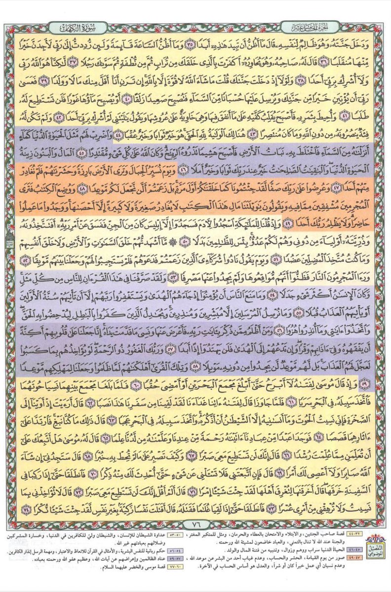 Ghad0A's tweet image. الحمدلله على هالمصحف يسهل القراءه ويسرها والله مااخذ مني قرأتها وقت بصفحتين ونص وتخلصونها
نصيحه لا تتركون قراءه سوره الكهف كان من هديه ﷺ في يوم الجمعة قراءة سورة الكهف
وهي: نور وهذا النُّورُ يَقذِفُه اللهُ في قَلبِ القارِئِ، أو في بَصَرِه أو بَصيرَتِه أو في كُلِّ أحوالِه❤️