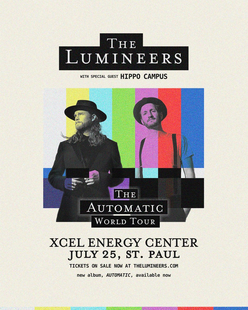 XcelEnergyCtr's tweet image. 💨 GO GO GO 💨
Great new seats just released for @thelumineers show tomorrow night!
Don't miss your chance 👀
🔗: bit.ly/458hbWJ.