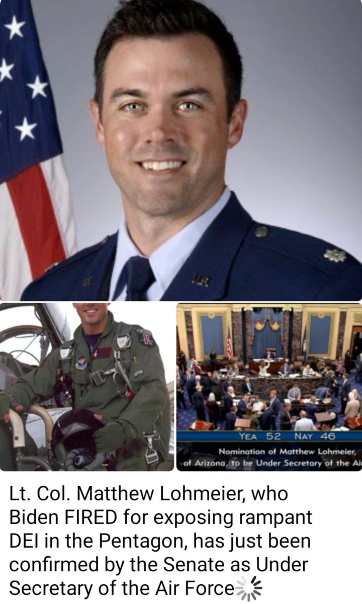 BIDEN FIRED HIM FOR EXPOSING DEI
IN THE GOVERNMENT...NOW LOOK AT HIM...GREAT JOB=
 LT.COL. MATTHEW LOHMEIER !!
