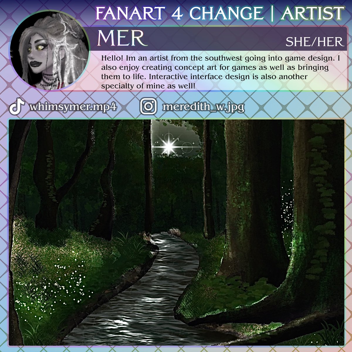 Fanart4Change's tweet image. ✨🎨 Artist Spotlight! ✨
It’s time for another featured artist announcement! Mer will be working on pieces for some of our sticker sheets!
#Fanart4Change #arcane #mcu