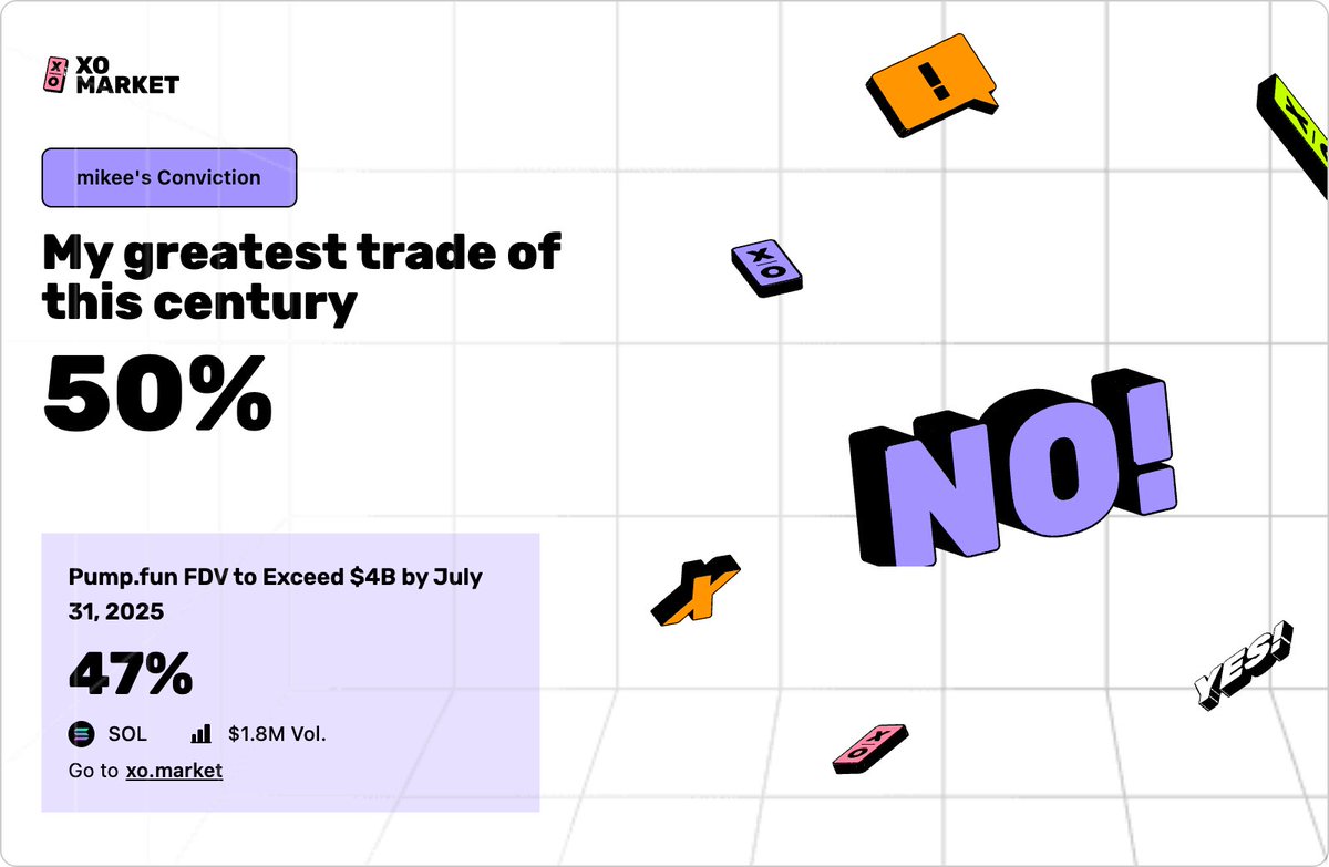 Lucky to snagged a code from <a href="/xodotmarket/">XO Market</a>
Currently up by over 100%+ PnL

Few thoughts about the app:
- sleekest prediction market that ive tried
- intuitive and easy to use but maybe because there's not much market right now. wonder what it would look like with 100+
- looks gud