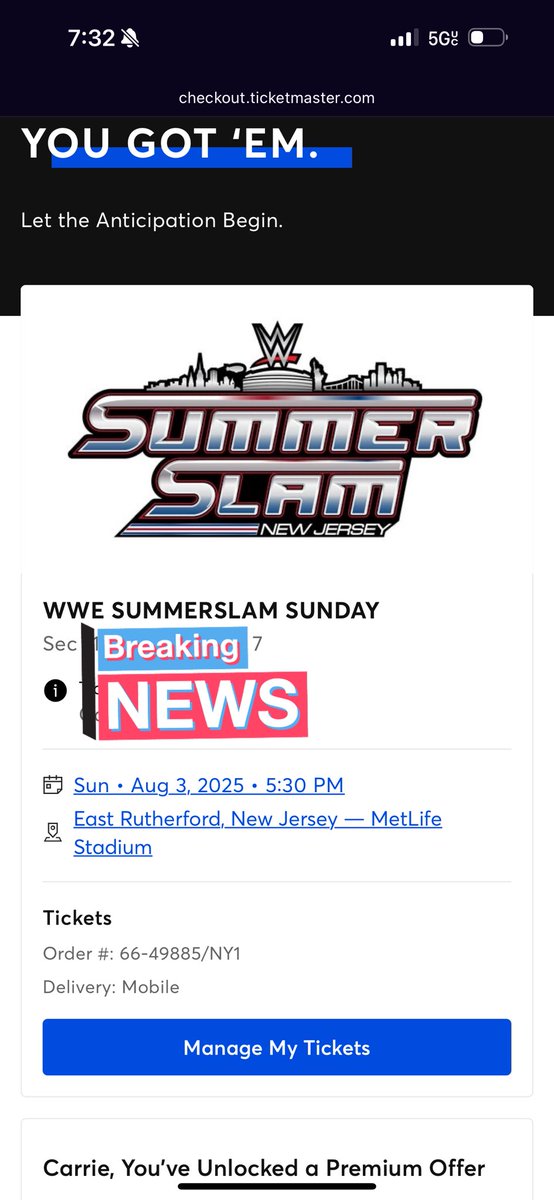 _dashingxmizfit's tweet image. Ahhhh just got amazing seats w my buddy @ooberfan , See you at #Summerslam King @CodyRhodes 🫶🏼
