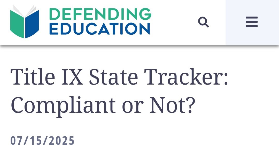 azwomenofaction's tweet image. Nice to see AZ on the @DefendingEd Title IX tracker "Compliant State" list.
defendinged.org/investigations…