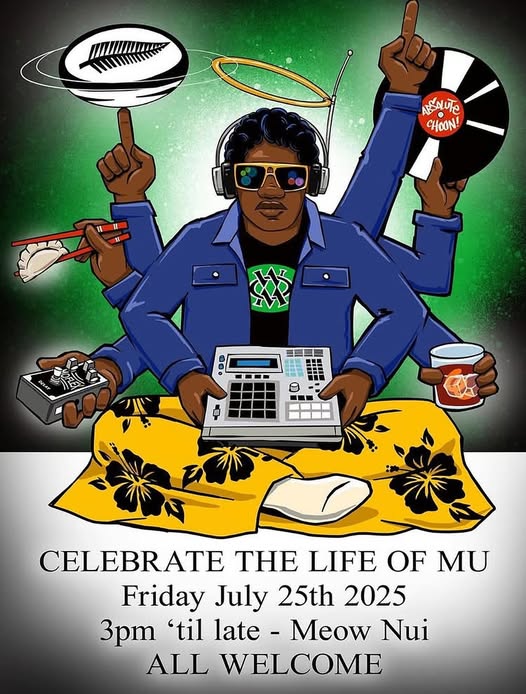 AudioCultureNZ's tweet image. Te Whanganui-a-Tara whānau, there is a celebration of Mu's life at Meow Nui today from 3pm - all are welcome. This will be special.
And thank you to Peter McLennan, Yadana Saw, and Sam Wicks who have helped update his AudioCulture profile: audioculture.co.nz/profile/mu