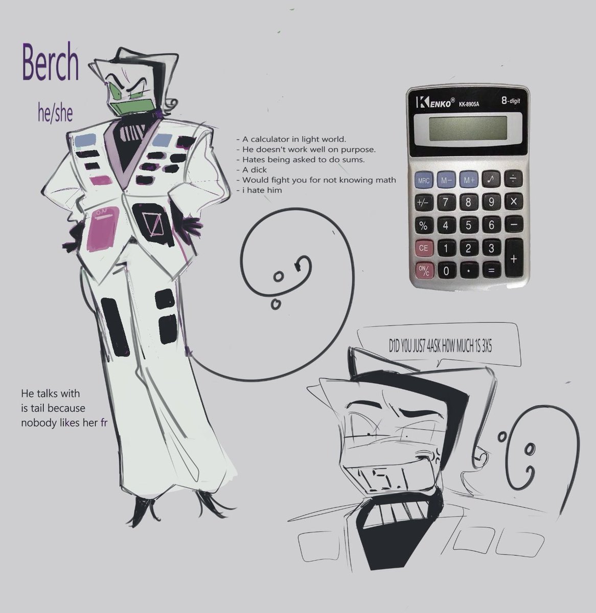 teatrashh's tweet image. #deltaruneoc based on my calculator that I hate