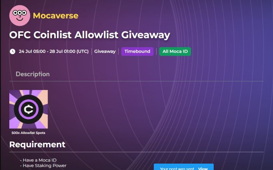 GGAgus001's tweet image. gmoca new quest to get allowlist
OFC $C project @AnichessGame
cek on mocaquest @Moca_Network