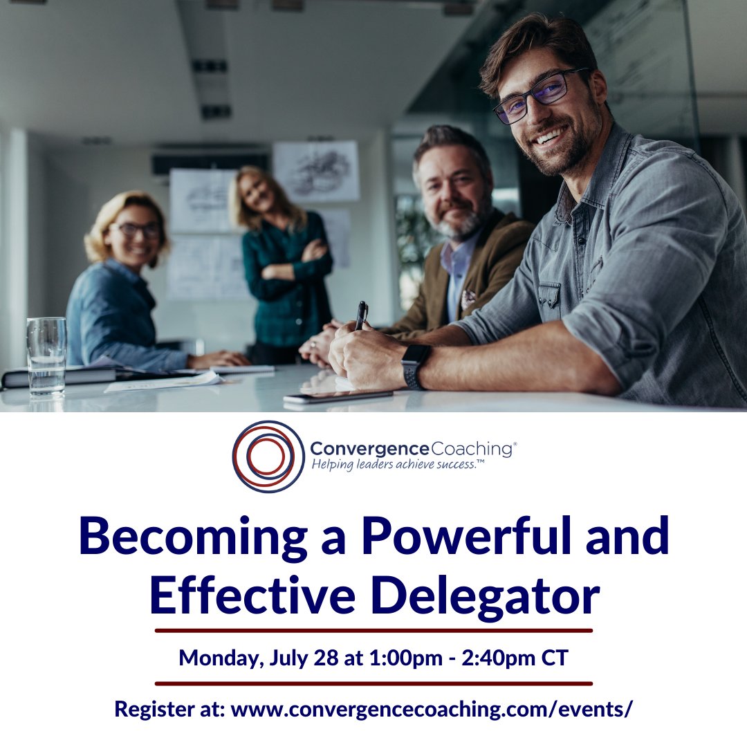 Empower and develop others through delegation. Learn how July 28th in our webinar, Becoming a Powerful and Effective Delegator. Register today! ow.ly/Sirx30sNfPE