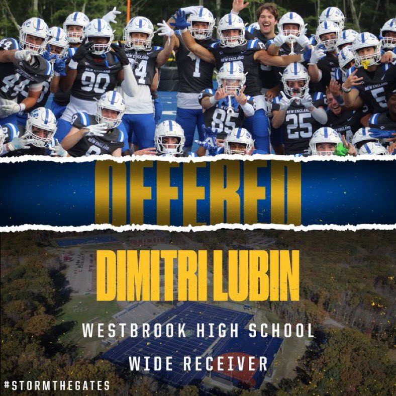 dimitri lubin (@dimitrilubin18) on Twitter photo After a great conversation with <a href="/CoachLichten/">Coach Mike Lichten</a> and <a href="/TimViall/">Tim Viall</a> I am blessed to have received an offer from <a href="/UNEfootball/">University of New England Football</a>!! After a great conversation with <a href="/CoachLichten/">Coach Mike Lichten</a> and <a href="/TimViall/">Tim Viall</a> I am blessed to have received an offer from <a href="/UNEfootball/">University of New England Football</a>!!