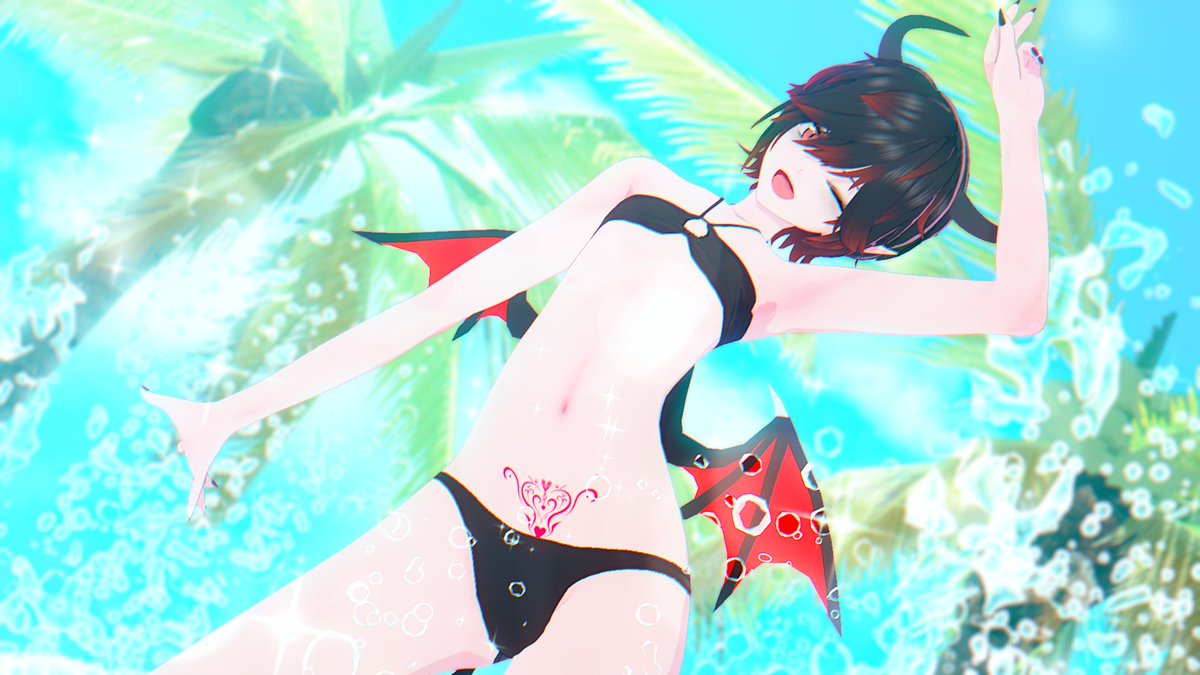 Sanguine_VT's tweet image. Gonna let me get all wet by myself~? 😈💦