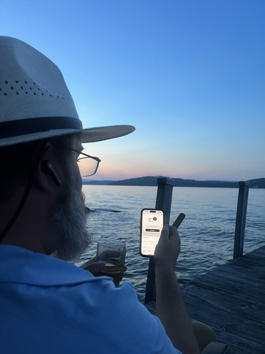 Well since <a href="/MightyHeaton/">Andrew Heaton 🎩</a> doesn’t come around here much anymore, We’re Not Wrong gets the listen on my annual “Whiskey, cigar, and Podcast night” at the lake. I can’t abandon him but <a href="/JustinRYoung/">Justin Robert Young</a> and <a href="/JenBriney/">Jennifer Briney</a> are also getting put in the game.