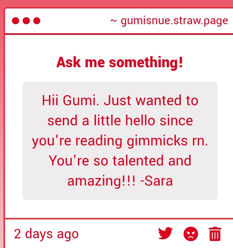 _gumisnue's tweet image. I LOVE YOU SARA WAAAAAAAAAAA MWAH MWAH MWAH MWAH 💕💕💕
gumisnue.straw.page