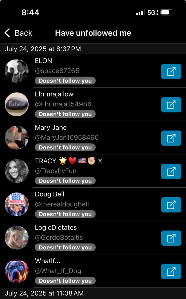 There’s a wonderful app that tells you who’s unfollowed, suspended, and who’s restricted.  I block and unfollow back 🫡