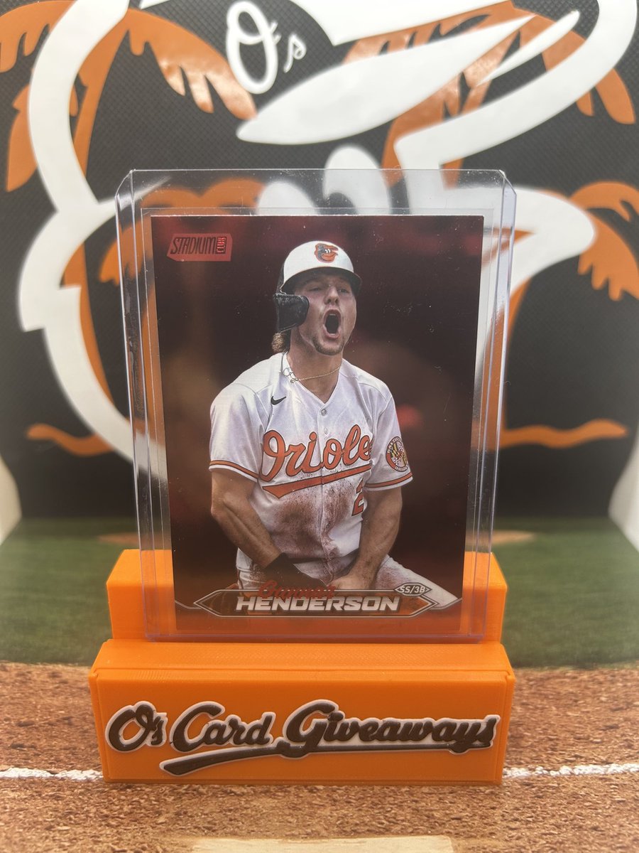 Orioles win! Like retweet and follow! I’ll select one lucky winner to receive this Gunnar Henderson card tomorrow during the game. #Birdland