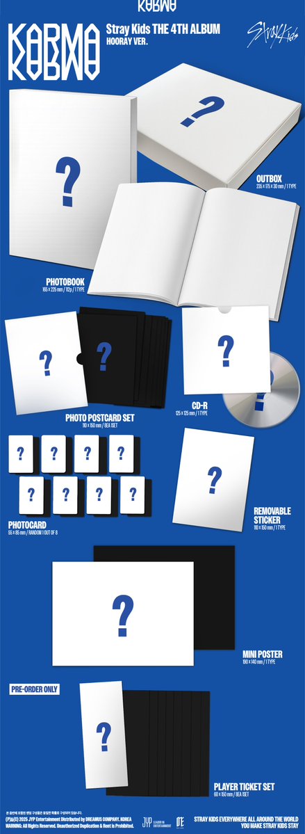 Stray_Kids's tweet image. Stray Kids(스트레이 키즈) "KARMA" ALBUM PREVIEW
CEREMONY VER. / HOORAY VER.
2025.08.22 FRI 1PM (KST) | 0AM (ET)
🏆 PRE-ORDERS BEGIN
2025.07.25 FRI 1PM (KST) | 0AM (ET)
stray-kids.lnk.to/KARMA
#StrayKids #스트레이키즈
#KARMA
#StrayKidsComeback
#YouMakeStrayKidsStay