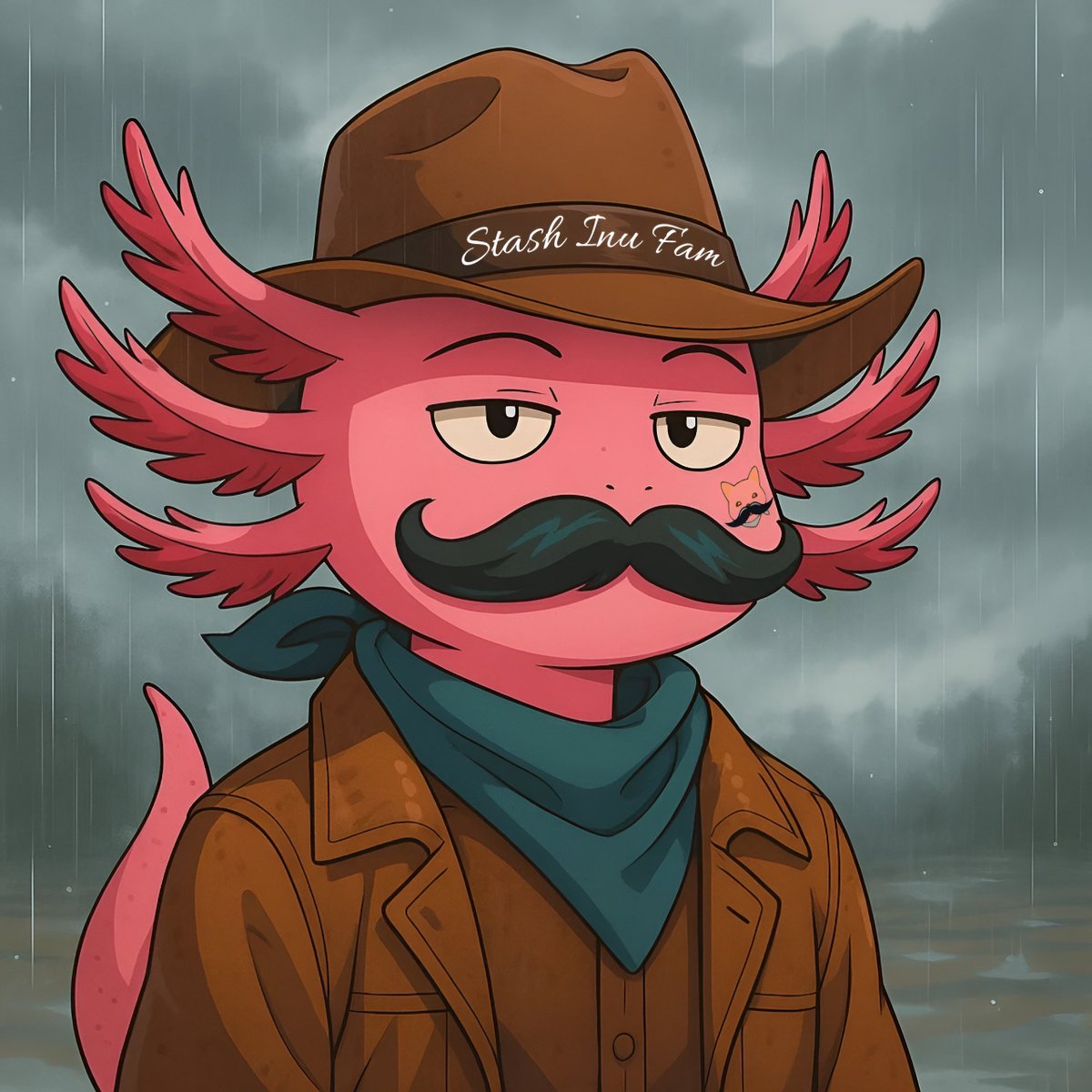 Who’s that outlaw rollin’ thru the storm with 10 wallets and zero emotion?

Just your local Axolotl, deep in $STASH <a href="/StashInu/">STASH</a> land.

No rules, just vibes and mustaches.
Silent collab. No hype. Just fam 🫂

Mintable on the Axolotlverse <a href="/drip_haus/">DRiP 💧</a> Store:
drip.haus/axolotlverse/c…