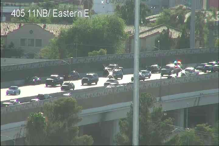 *TRAFFIC ALERT* (5:52p) - Crashes 95S/S. Rancho blocking left lanes (L). Right lane blocked on 95S before Eastern (Pics RTC/FAST)
