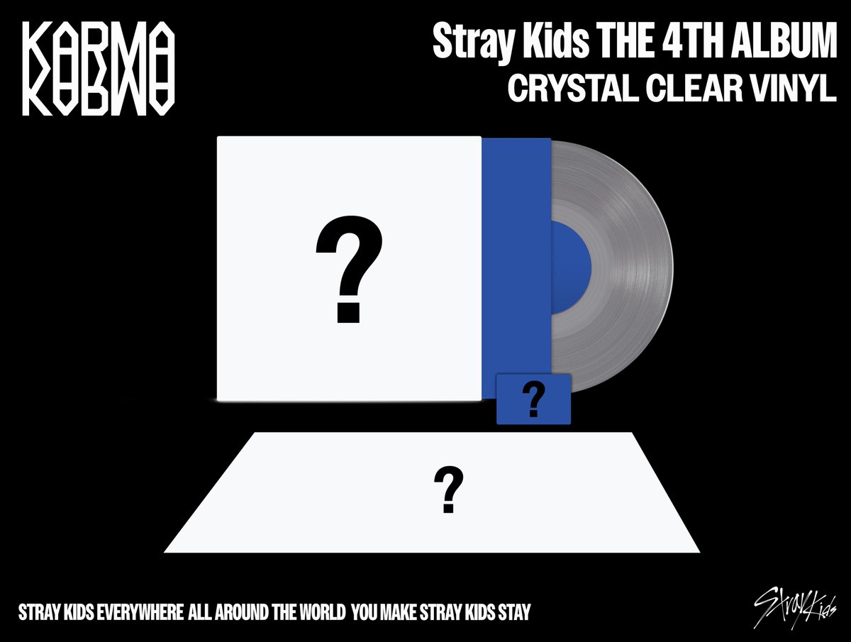 Stray_Kids's tweet image. Stray Kids(스트레이 키즈) "KARMA" ALBUM PREVIEW
VINYL
⚪ Target Exclusive 'CRYSTAL CLEAR VINYL'
⚫ Stray Kids SHOP Exclusive 'GRAPHITE VINYL'
🔵 'CLEAR SAPPHIRE VINYL'
2025.08.22 FRI 1PM (KST) | 0AM (ET)
🏆 PRE-ORDERS BEGIN
2025.07.25 FRI 1PM (KST) | 0AM (ET)…