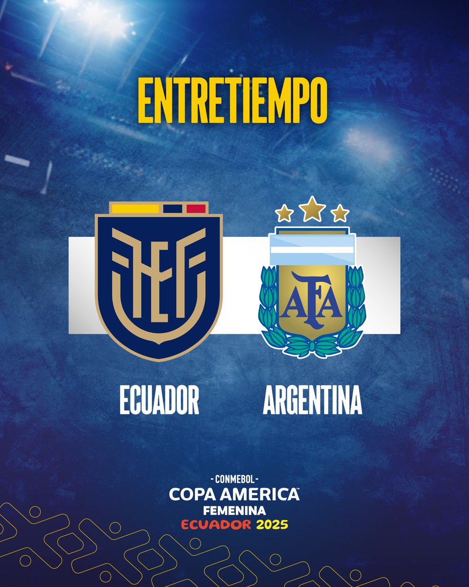 LaTri's tweet image. Nos vamos al descanso.
⏸ 🇪🇨0️⃣-1️⃣🇦🇷
• #EcuadorArgentina • #CopaAméricaFEM •