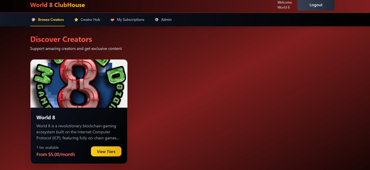 START BRANDING YOURSELF NOW !!!! 

THE FIRST FULLY SECURE AND ON BLOCKCHAIN PATREON 
 JOIN THE WORLD 8 CLUB HOUSE
 world-8-club-house-mrj.caffeine.xyz