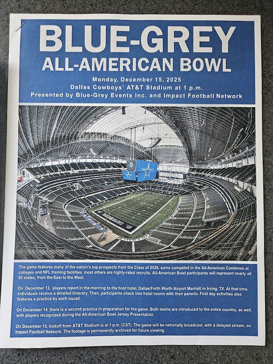 Kameron Bastow (@kambastow) on Twitter photo Very blessed to have recieved my OFFICIAL invitation to the Blue- Grey ALL AMERICAN game <a href="/BlueGreyFB/">Blue-Grey All-American Bowl</a> !!! <a href="/COACHSLOCUM/">Aaron Slocum</a> <a href="/AveryHawkins/">Avery Hawkins</a> <a href="/FBCoach_Spoon/">Spoon</a> <a href="/CSAPrepStar/">PREPSTAR</a> <a href="/BallHawkMedia1/">BallHawk</a> <a href="/CoachL369/">Coach Larry</a> <a href="/PRZVicCastillo/">VicCastilloPRZ</a> <a href="/BobGreenburg/">Bob Greenburg</a> <a href="/BuzzSawSportsPa/">Buzzsaw Sports</a> <a href="/CaryMoyer/">Cary Moyer D2π.com PSAC Columnist</a> Very blessed to have recieved my OFFICIAL invitation to the Blue- Grey ALL AMERICAN game <a href="/BlueGreyFB/">Blue-Grey All-American Bowl</a> !!! <a href="/COACHSLOCUM/">Aaron Slocum</a> <a href="/AveryHawkins/">Avery Hawkins</a> <a href="/FBCoach_Spoon/">Spoon</a> <a href="/CSAPrepStar/">PREPSTAR</a> <a href="/BallHawkMedia1/">BallHawk</a> <a href="/CoachL369/">Coach Larry</a> <a href="/PRZVicCastillo/">VicCastilloPRZ</a> <a href="/BobGreenburg/">Bob Greenburg</a> <a href="/BuzzSawSportsPa/">Buzzsaw Sports</a> <a href="/CaryMoyer/">Cary Moyer D2π.com PSAC Columnist</a>