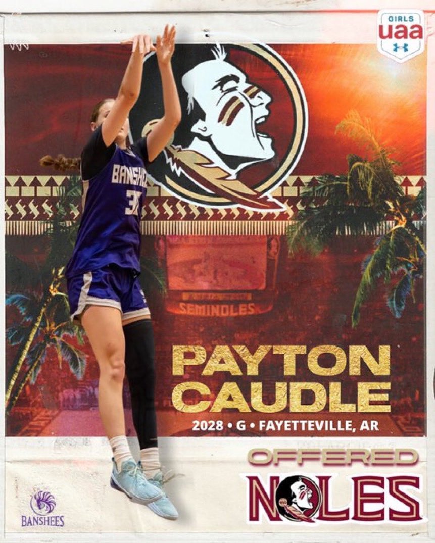 paytoncaudle30's tweet image. Grateful to receive an offer from @fsuwbb!! Thank you so much @CoachBrookeFSU &amp;amp; staff for believing in me!!