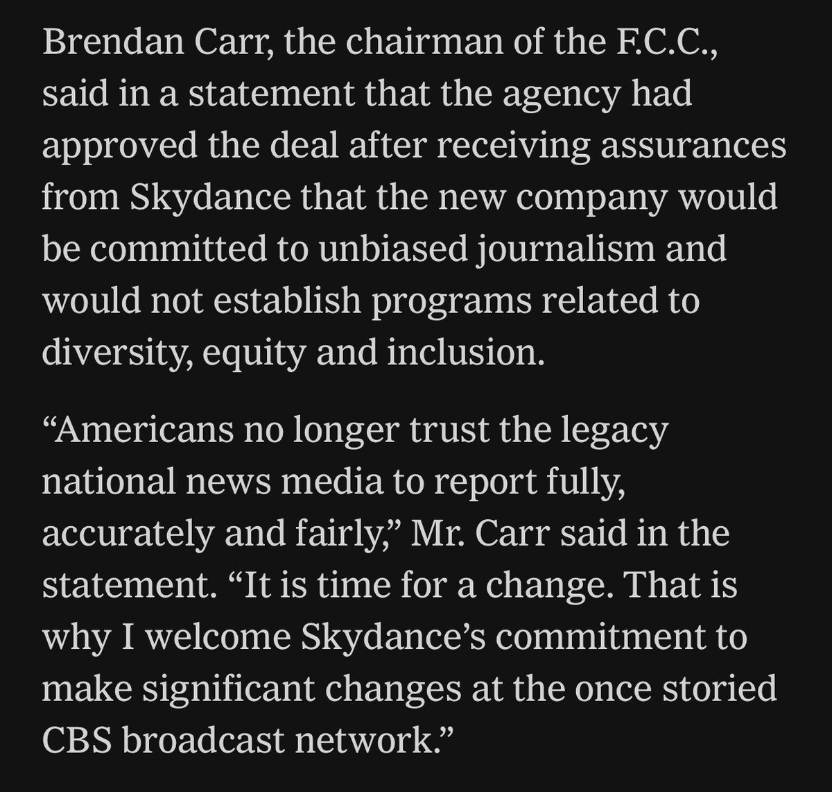 DangerBrooks's tweet image. Sickening talk from the chair of the FCC, who is too embarrassed to describe his agenda honestly and too shameless to stay silent