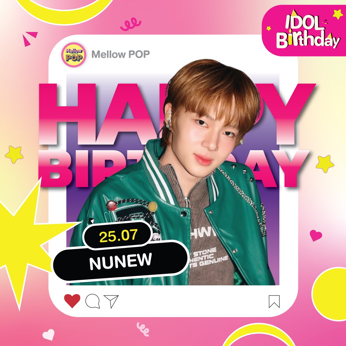 MellowPOP_TH's tweet image. 🎂 Happy Birthday to NuNew 💖
.
✨ Mellow POP ขอให้นุนิวมีความสุขมาก ๆ สุขภาพแข็งแรง เป็นที่รักของทุกคนไปนาน ๆ นะคะ 🫶🏻🌟
.
#MellowPOP
#NuNew