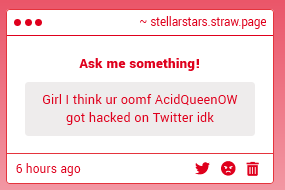 _StellarStars_'s tweet image. TY Anon i just heard abt this π i havent gotten anything from her acct at all so i didnt even know till now &lt;/3