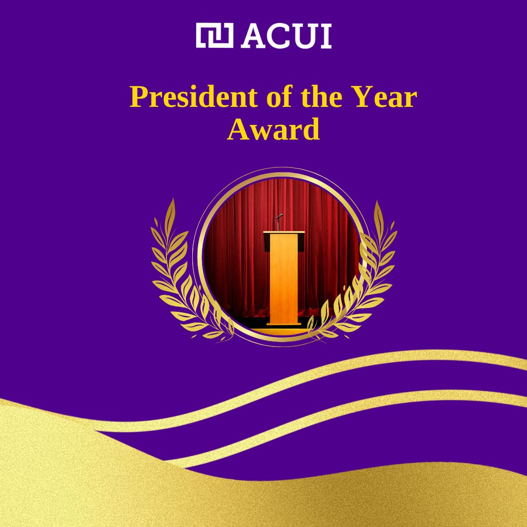 The President of the Year celebrates senior campus leaders who create relationships to advance the ideals and values of the college union and student activities profession.

Nominate: buff.ly/EE3dptc