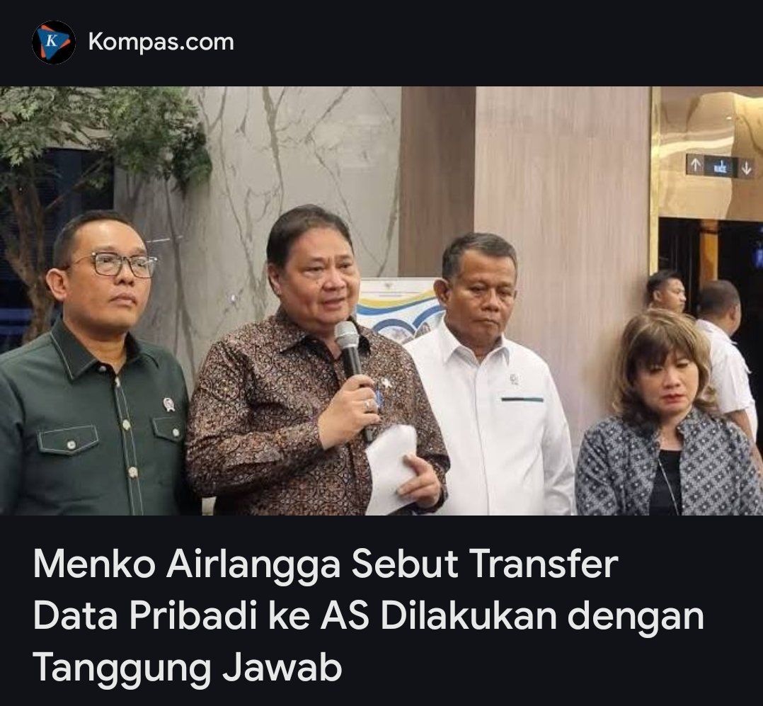 NovalAssegaf's tweet image. Inj pernyataan bodoh. Tanggung jawab apa? Data jika sudah diserahkan ke AS tidak dapat dikontrol lagi. Kontrol data di internal Indo saja amburadul.
