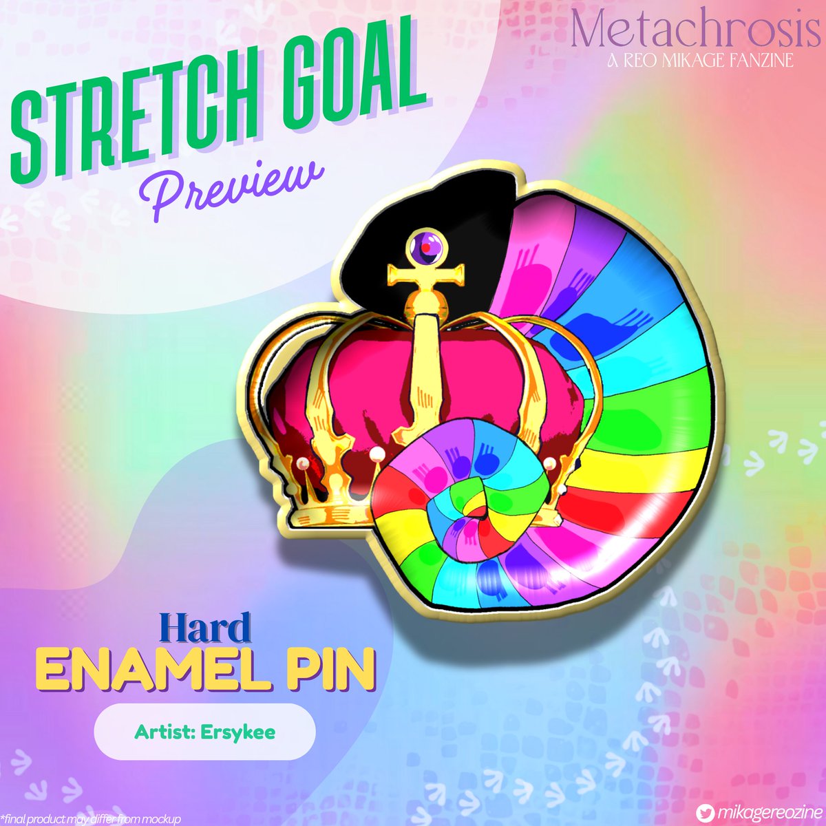 mikagereozine's tweet image. ๐ STRETCH GOAL SPOTLIGHT ๐
The crown for his ambition and the chameleon for his change - this enamel pin is pure Reo ๐
Wear it as your own reminder to stay bold, colorful, and unstoppable.๐ฅ
๐ Share or order to help unlock this FREE bonus!
๐จ art by @erskyee