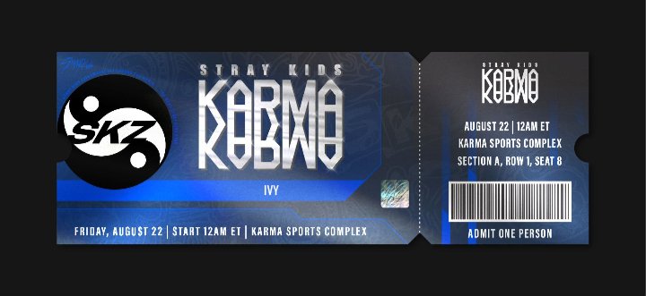 j1record's tweet image. ticket secured i love u skz