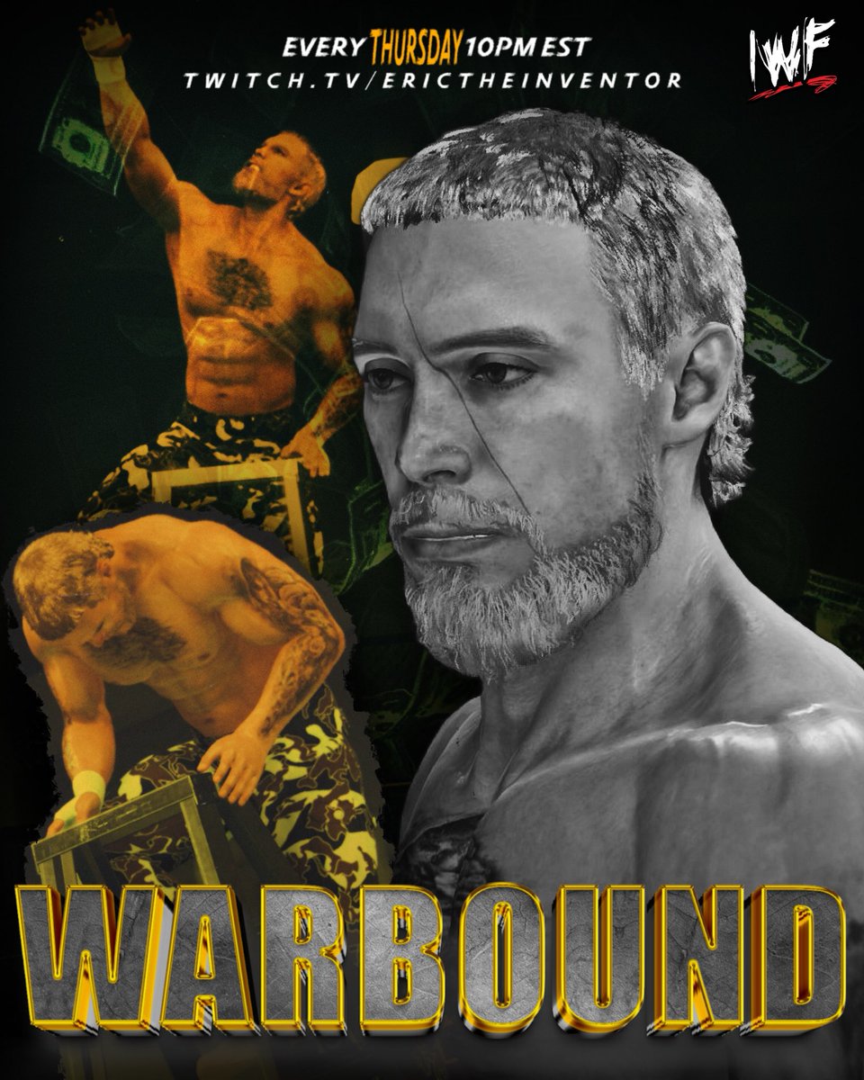 HERE WE GO‼️
#ThursdayNightWARBOUND STARTS NOW! 🟡

#IWFCITS IS UPON US - WARBOUND RECEIVES A HUGE SURPRISE YOU DO NOT WANT TO MISS! 👀

HIT THE MERCH BOOTH - GET TO YOUR SEATS! 
twitch.tv/erictheinventor