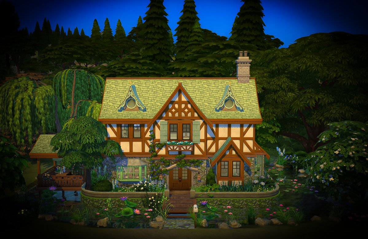 asimialex's tweet image. "Tudor By The Pond" is my latest build now in #TheSims4Gallery
It is a 2bed/1bath
#noCC
surrounded by a pond
#TheSims #TheSims4 #ShowUsYourBuilds @TheSimmersSquad